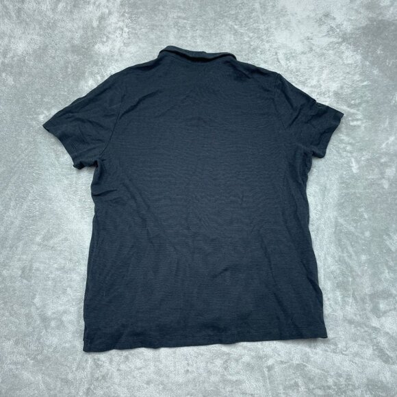 Banana Republic XXL Mens Navy Polo Shirt 100% Cotton Striped Short Sleeve a0518 - Picture 6 of 7